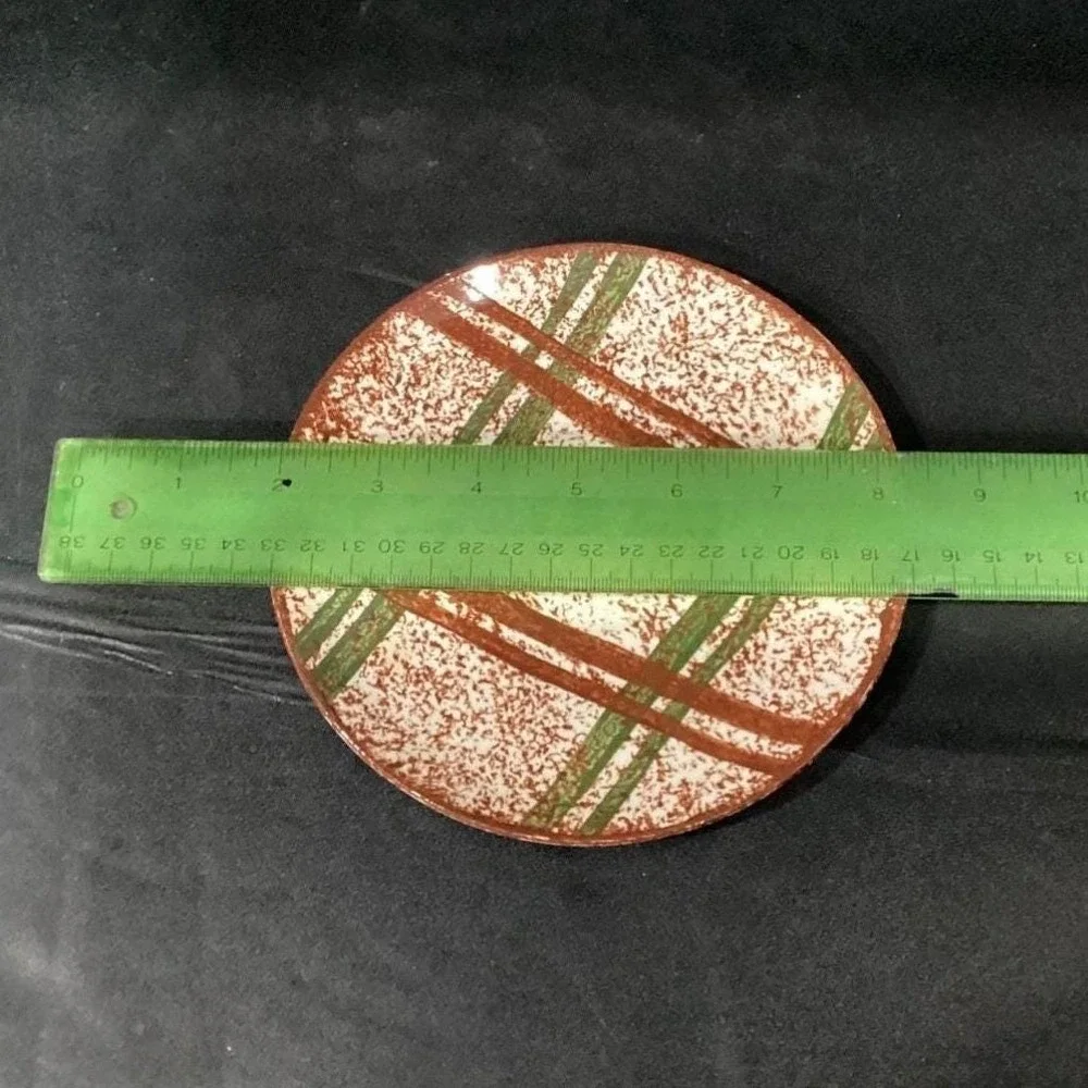 Blue Ridge Pottery Rustic Plaid Skyline Saucer, Set of 4 Replacement Dinnereware